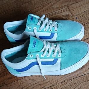 Vans Teal and Purple Women's Sneakers